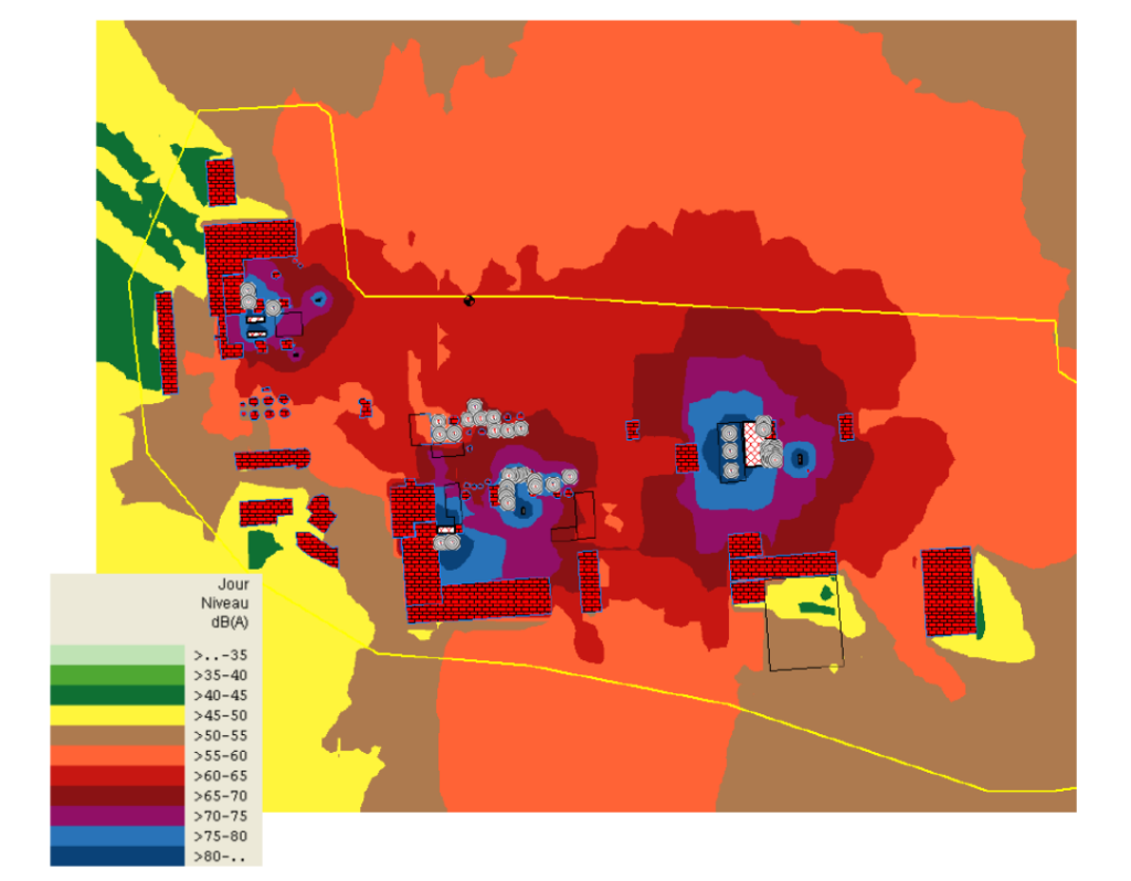 Cartographie acoustique pôle de déchets